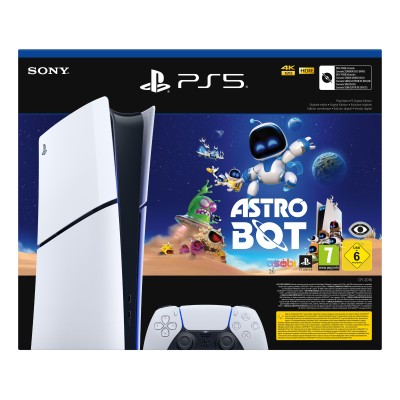 Sony PlayStation 5 Digital Edition Slim Astro Bot 1 TB Wi-Fi Sort, Hvid Sony PlayStation 5 Digital Edition Slim Astro Bot 1 TB Wi-Fi Sort, Hvid