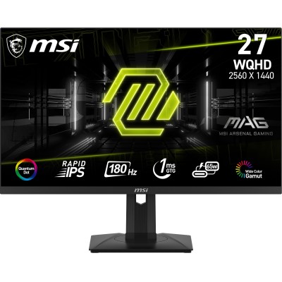 MSI MAG 274QRFDE QD E2 computerskærm 68,6 cm (27") 2560 x 1440 pixel Wide Quad HD LCD Sort MSI MAG 274QRFDE QD E2 computerskærm 68,6 cm (27") 2560 x 1440 pixel Wide Quad HD LCD Sort