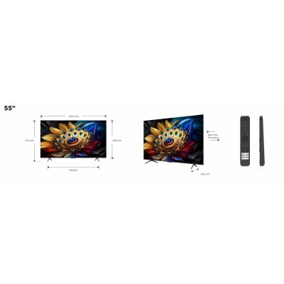 TCL C65 55C655 TV 139,7 cm (55") 4K Ultra HD Smart TV Wi-Fi Titanium 450 cd m² TCL C65 55C655 TV 139,7 cm (55") 4K Ultra HD Smart TV Wi-Fi Titanium 450 cd m²