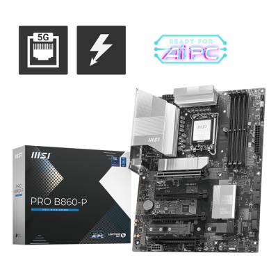 MSI PRO B860-P emolevy Intel B860 LGA 1851 (Socket V1) ATX MSI PRO B860-P emolevy Intel B860 LGA 1851 (Socket V1) ATX